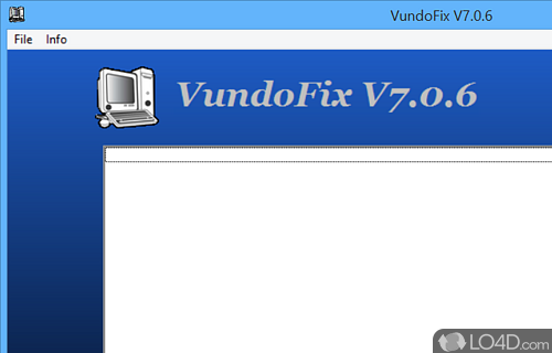 Screenshot of VundoFix - Small-sized and app designed to remove the Virtumonde infections from known hiding areas and custom files
