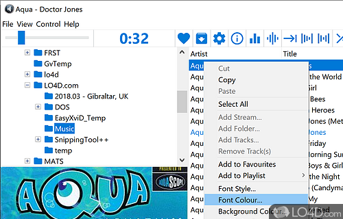 Simple and free audio player - Screenshot of VUPlayer
