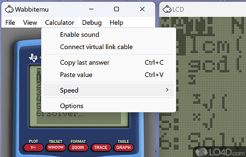 Emulate and debug graphing calculators - Screenshot of Wabbitemu