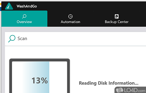 Scan PC and easily remove junk files and unnecessary content - Screenshot of WashAndGo
