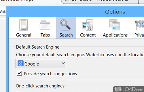 Open Source, Private Browsing - Screenshot of Waterfox