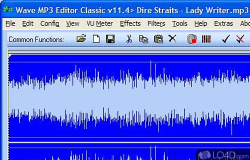 Screenshot of Free Wave MP3 Editor - User interface