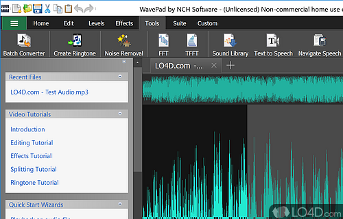 Free music editor - Screenshot of Wavepad Free