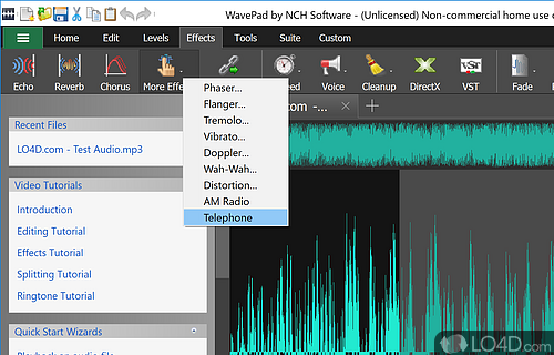 Record audio tracks - Screenshot of Wavepad Free