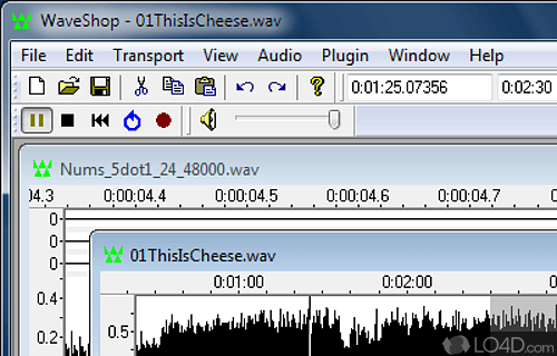 Screenshot of WaveShop - Audio editor that comes with fast processing speed