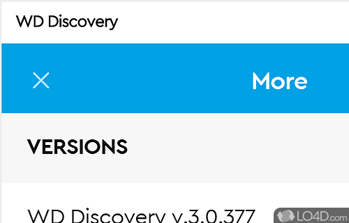 Western Digital Discovery - Screenshot of WD Discovery