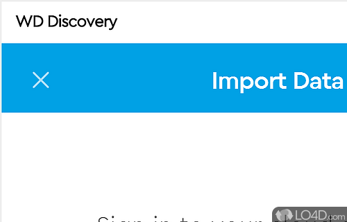 User interface - Screenshot of WD Discovery