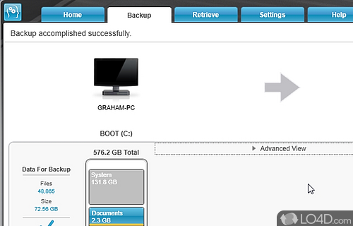 Screenshot of WD SmartWare - User interface