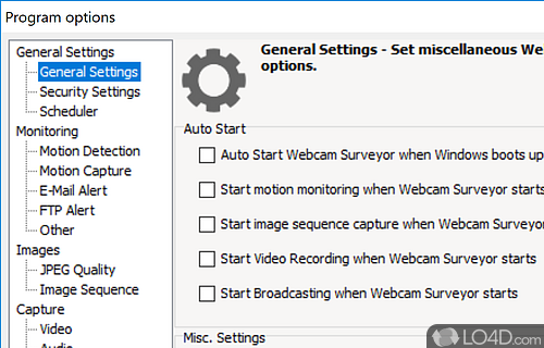 Versatility - Screenshot of Webcam Surveyor