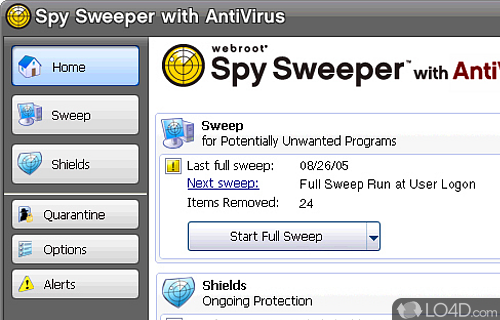 Screenshot of Spy Sweeper - Detects and removes all common forms of spyware programs including Trojans, system monitors, keyloggers and adware