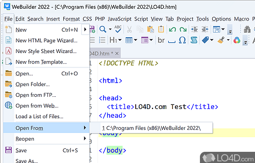 WeBuilder 2008 Screenshot