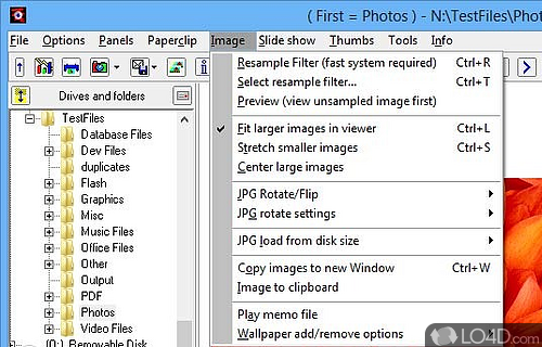 Screenshot of Wega2 - Tool is a high quality image viewer for digital cameras with build in resampling filters