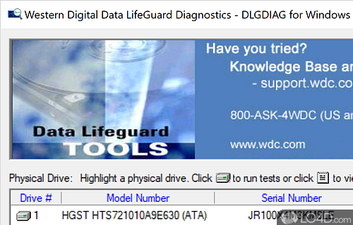 western digital data lifeguard diagnostic