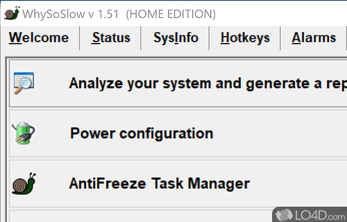 Monitor CPU speed, temperature - Screenshot of WhySoSlow