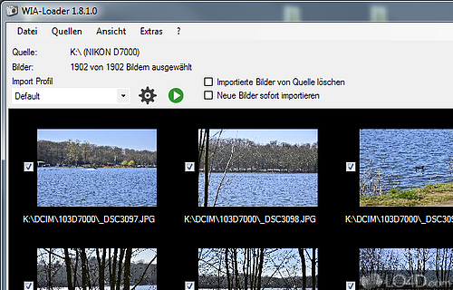 Screenshot of WIA-Loader - Accessible app to easily transfer images from digital camera to computer in just a few steps