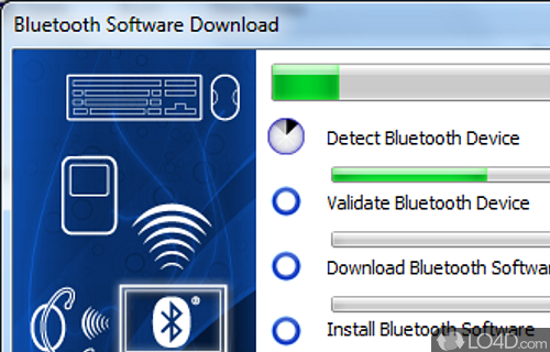 Screenshot of WIDCOMM Bluetooth Software - Piece of kit for installing bluetooth compatible software for Broadcom-enabled embedded