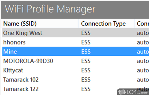 Tool to customize Wi-Fi profiles, thus enabling you to choose from more ones - Screenshot of WiFi Profile Manager 8