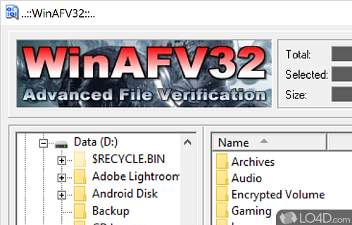 Can even be used from a thumb drive - Screenshot of WinAFV32