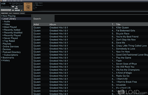 MP3, FLAC, AAC, MIDI, WAV, M4A, WMA, MOD, and MPEG - Screenshot of Winamp