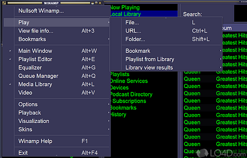 Highly customizable and easy to use interface - Screenshot of Winamp
