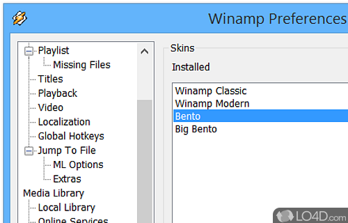 Choose files to associate with - Screenshot of Winamp 5 Lite