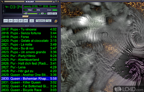 Greatly enhance video and audio effects - Screenshot of Winamp