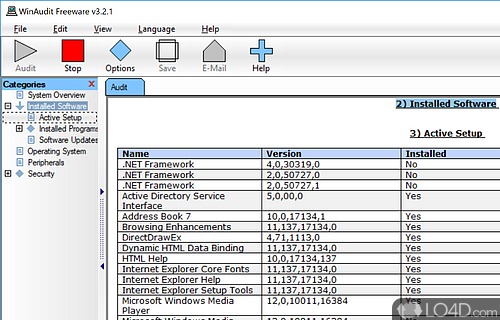 WinAudit Screenshot