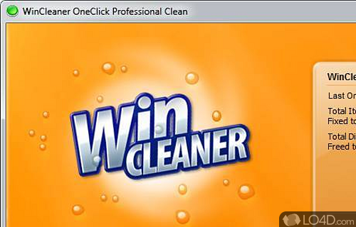 Screenshot of WinCleaner OneClick CleanUp - Automatic Internet, PC and Registry clutter Cleanup