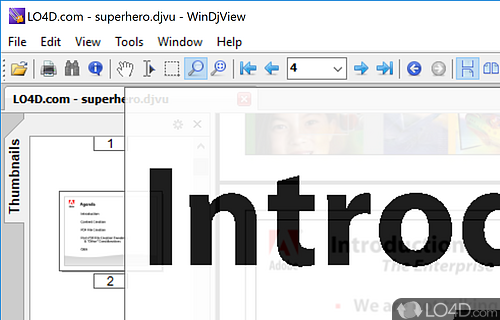 Viewer and opener for DjVu files - Screenshot of WinDjView