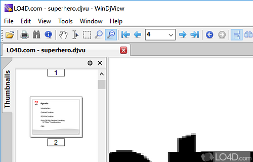 A slick DjVu document viewer - Screenshot of WinDjView