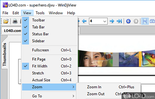 Tabbed interface - Screenshot of WinDjView
