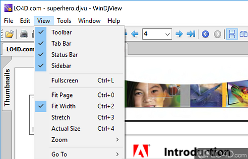 A user-friendly program that helps you view DjVU files for Windows - Screenshot of WinDjView