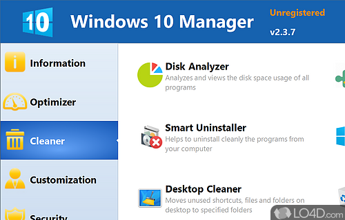 Windows 10 Manager Screenshot