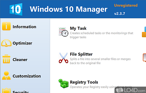 Windows 10 Manager screenshot