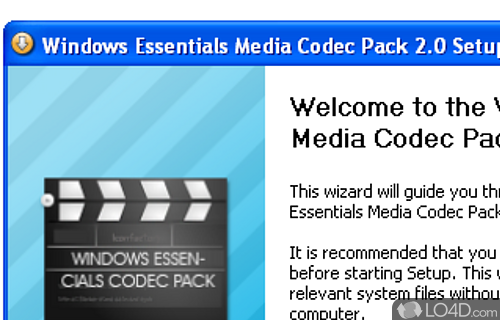 Screenshot of Windows Essentials Codec Pack - Fully equipped codecs pack that should be one the list of top priorities after a fresh install of operating system