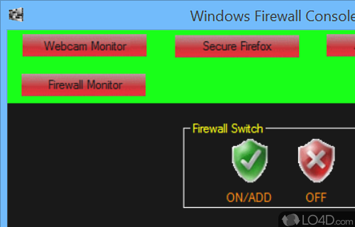 Monitor firewall configuration, secure browser and use the virtual keyboard to type in texts, so as to avoid keylogger action - Screenshot of Windows Firewall Console