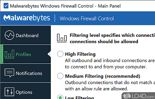 Easy access and control to firewall settings on PC - Screenshot of Windows Firewall Control