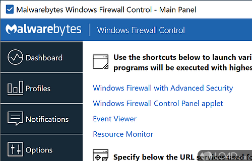Medium Filtering - Screenshot of Windows Firewall Control