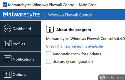 Low Filtering - Screenshot of Windows Firewall Control