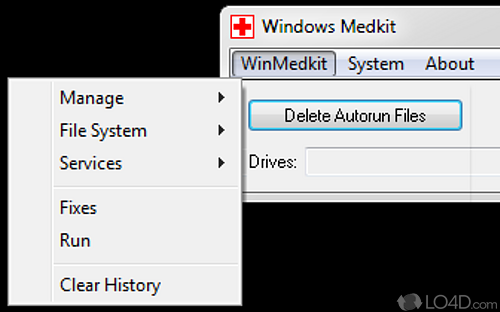 Screenshot of Windows Medkit - Attend to PC issues during and after virus infections by monitoring files/drives