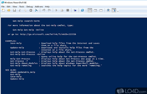Input commands and use the built-in API - Screenshot of Windows PowerShell
