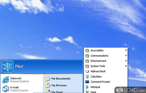 Screenshot of Windows XP Service Pack 2 - User interface