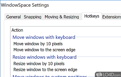Low resource consumption - Screenshot of WindowSpace