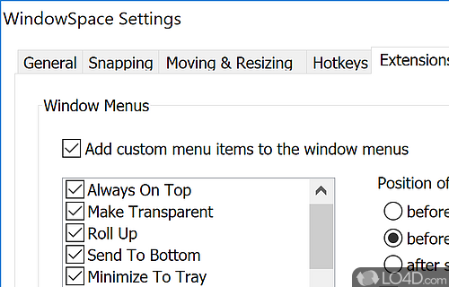 User interface - Screenshot of WindowSpace