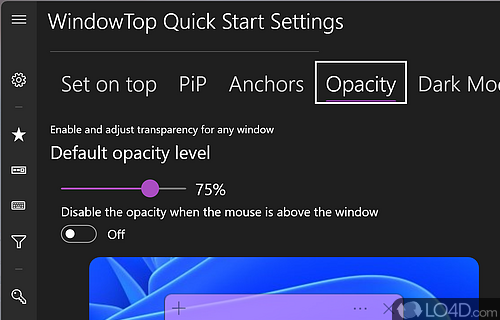 Window management utility for PC - Screenshot of WindowTop