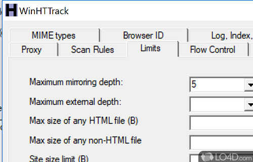 WinHTTrack screenshot