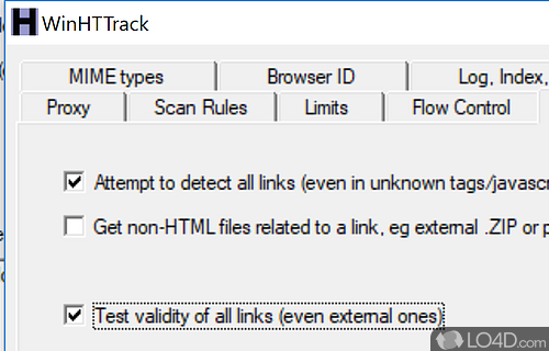 WinHTTrack screenshot