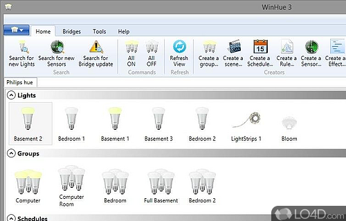 Screenshot of WinHue - Control the Philips Hue system in house using the PC