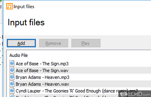 Save audio files as MP3 - Screenshot of winLAME