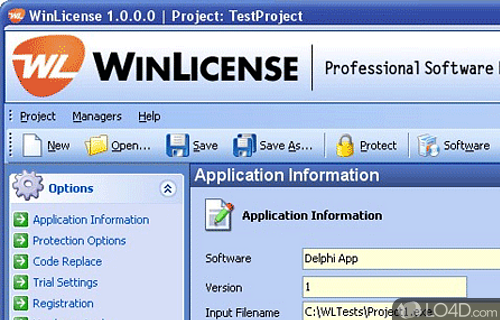 Screenshot of WinLicense - Keep newly created apps secured with the possibility to customize trial periods